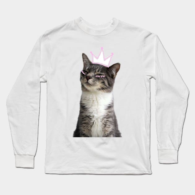 Princess Kitty Long Sleeve T-Shirt by katielavigna